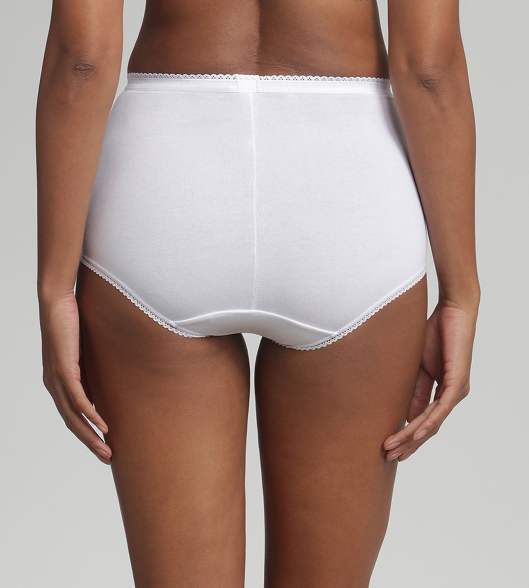 Playtex® Pacco da 3 slip vita alta bianchi Cotone e Pizzo