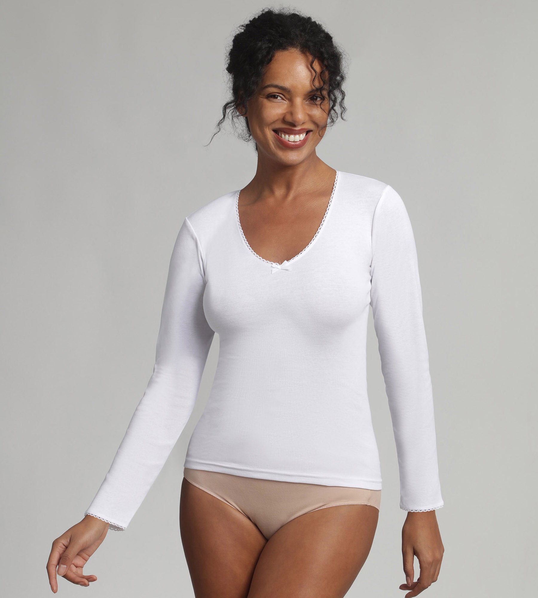 Playtex® Maglietta a maniche lunghe bianca Thermal Classic