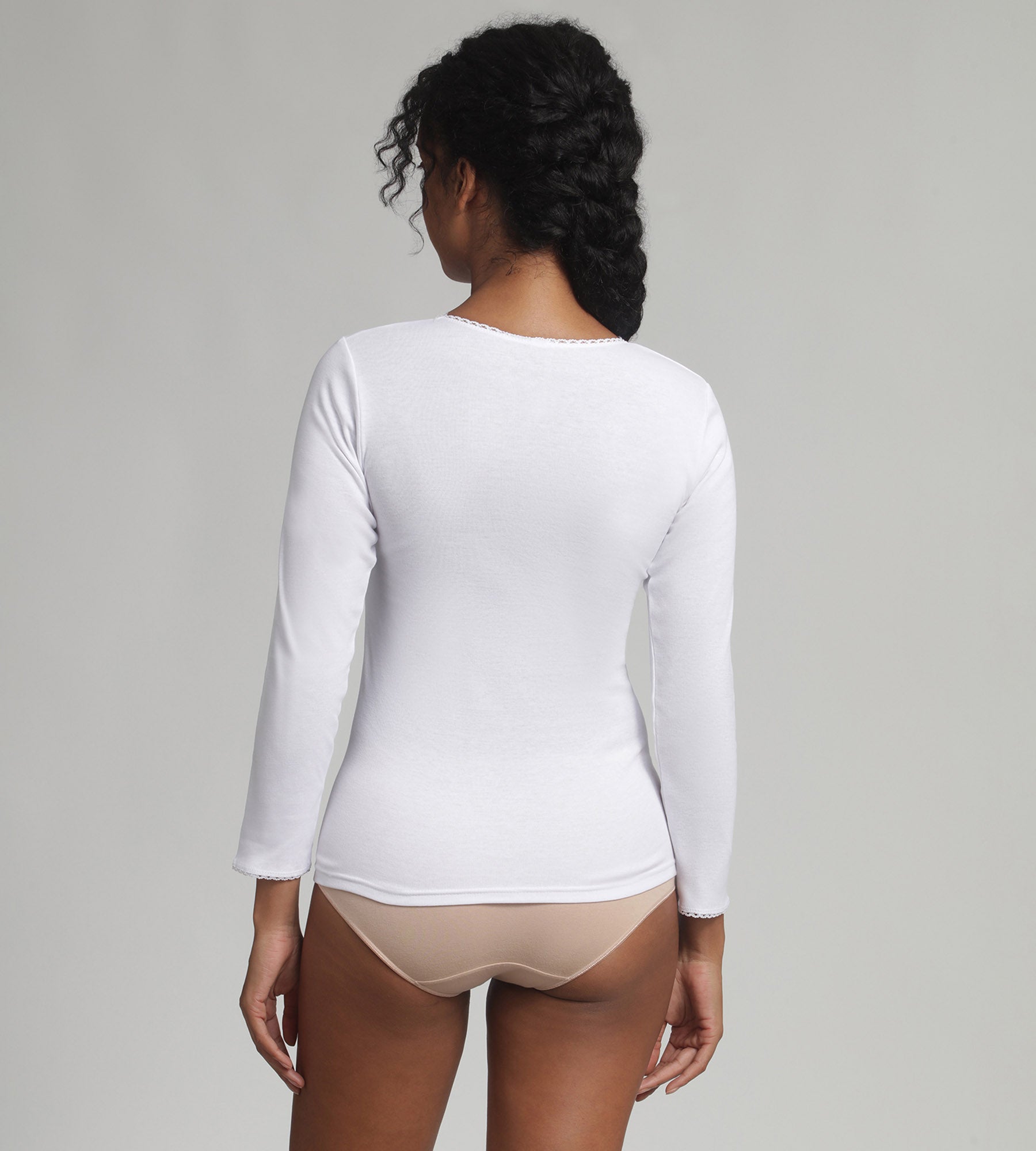 Playtex® Maglietta a maniche lunghe bianca Thermal Classic