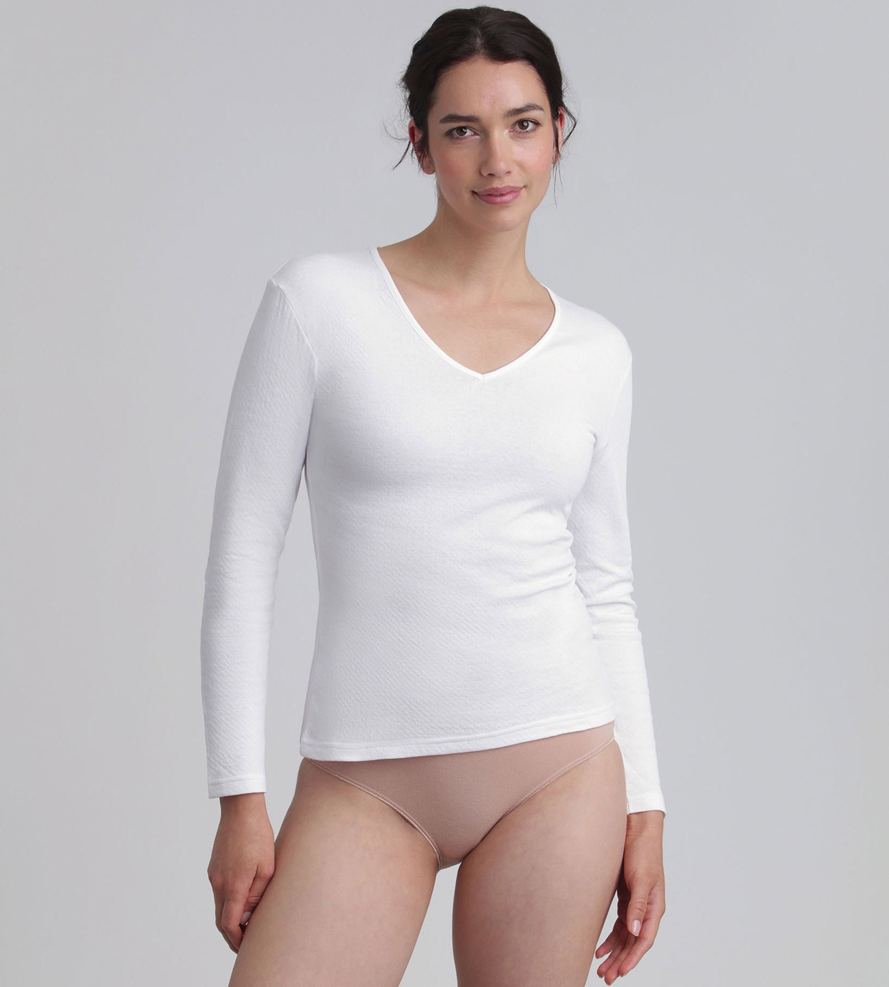 Playtex® Maglietta maniche lunghe bianca Thermal Natural