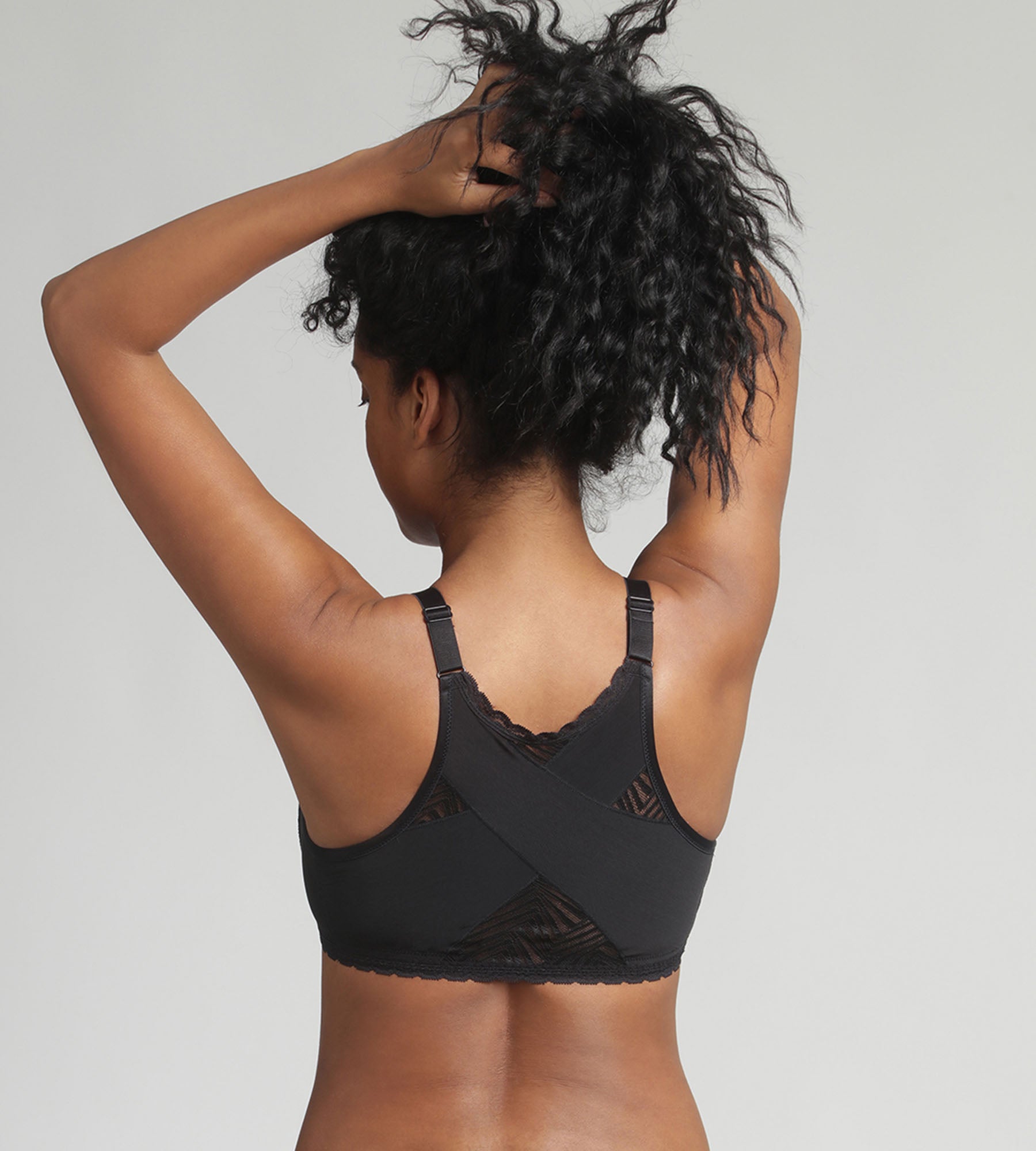 Playtex® Reggiseno senza ferretto aperto davanti nero Ideal Posture