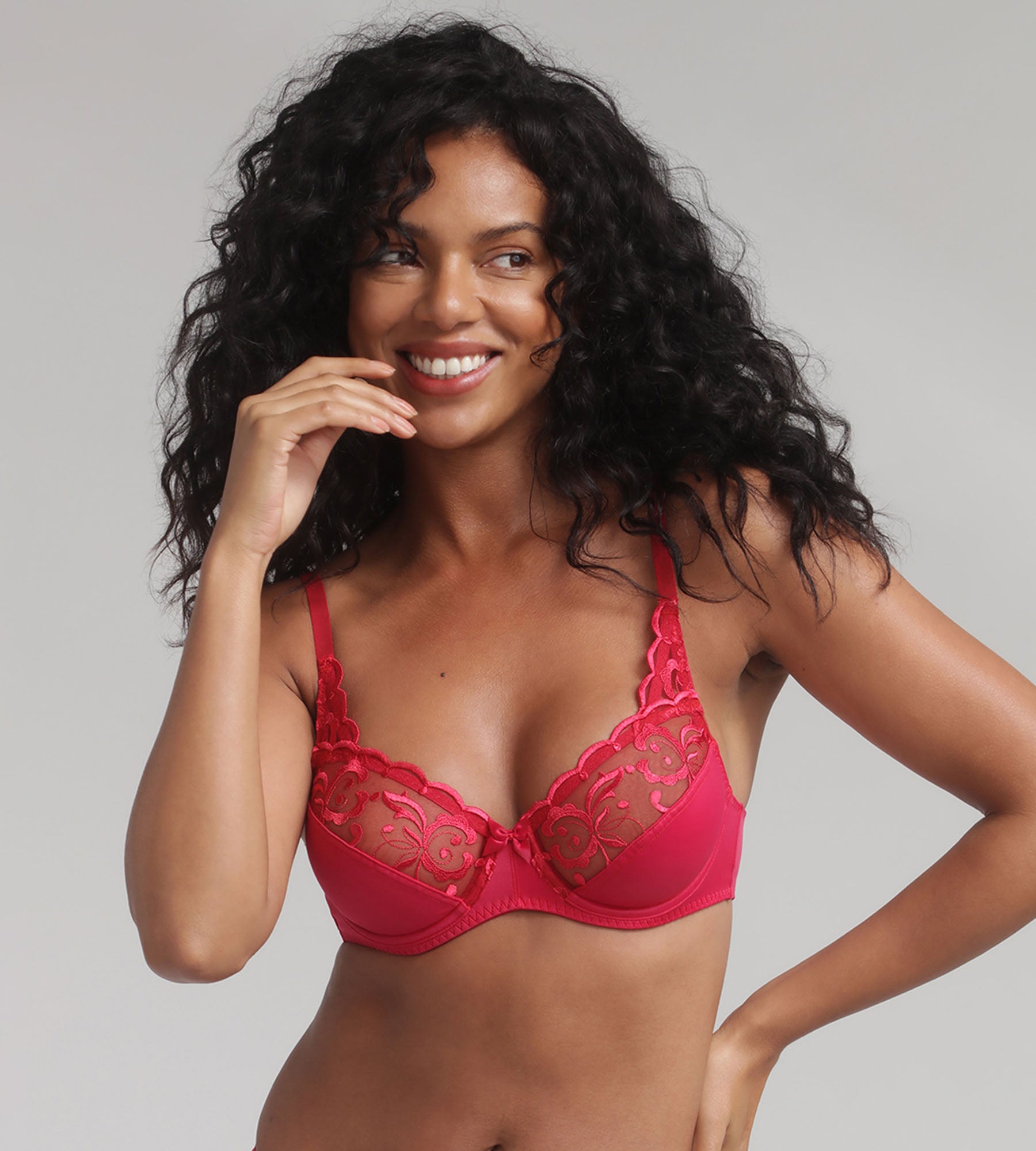 Reggiseno con ferretto fucsia Essential Elegance Embroidery Playtex