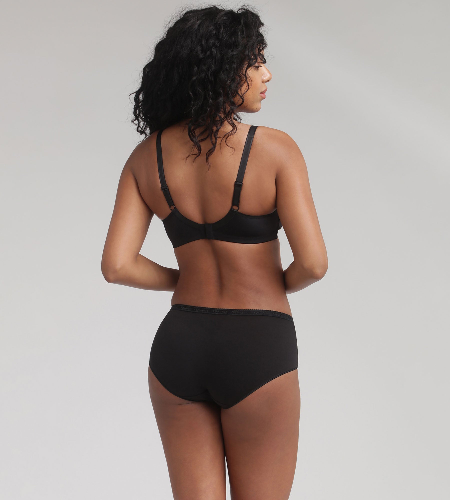 Playtex® Pacco da 3 slip midi neri Cotone Bio
