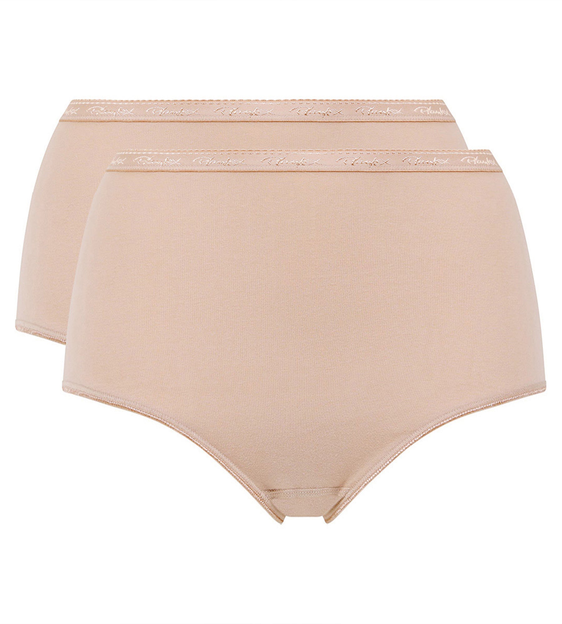 Playtex® Pacco da 2 slip vita alta beige Cotone Bio