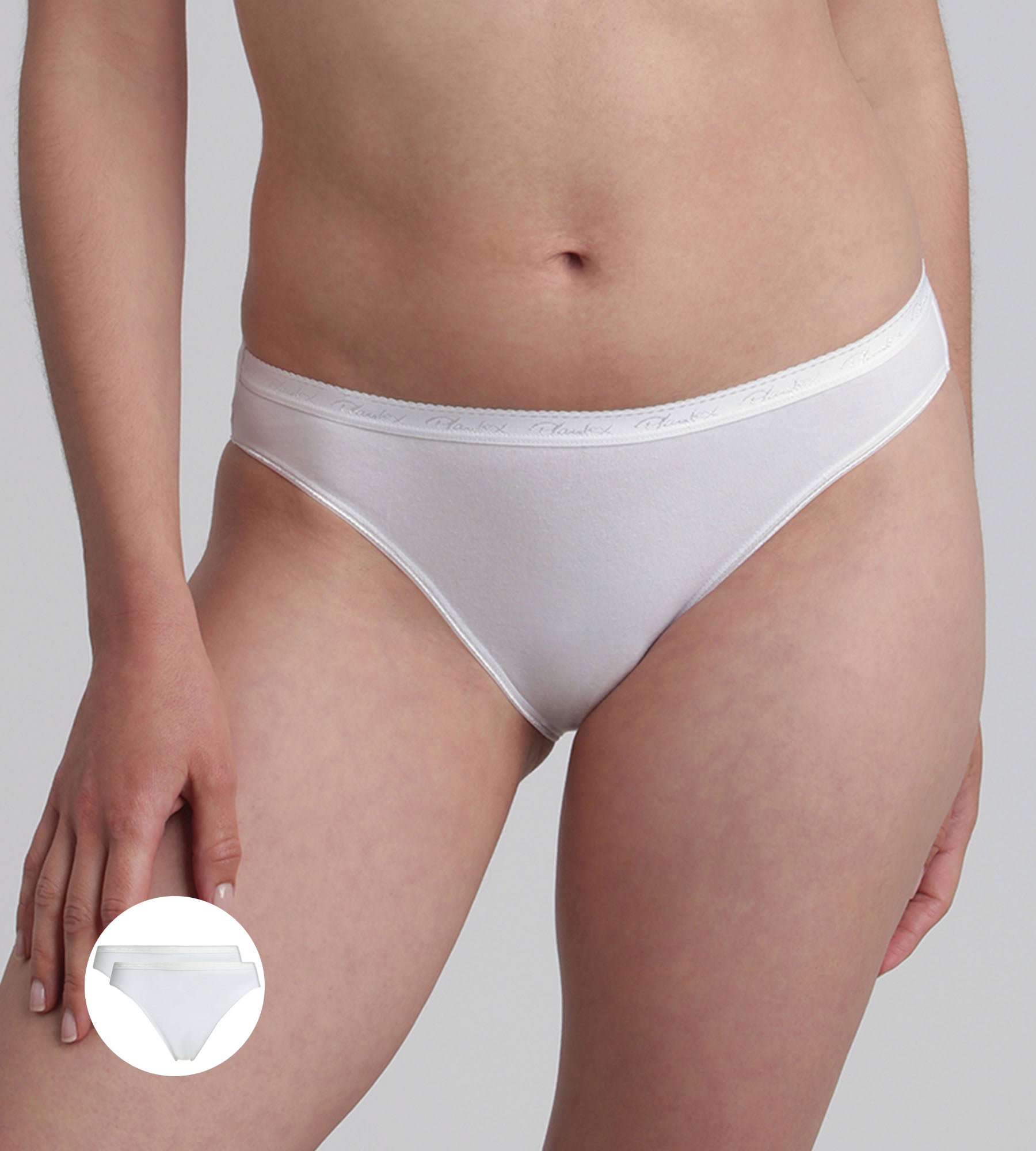 Playtex® Pacco da 2 slip sgambati bianchi Cotone Bio