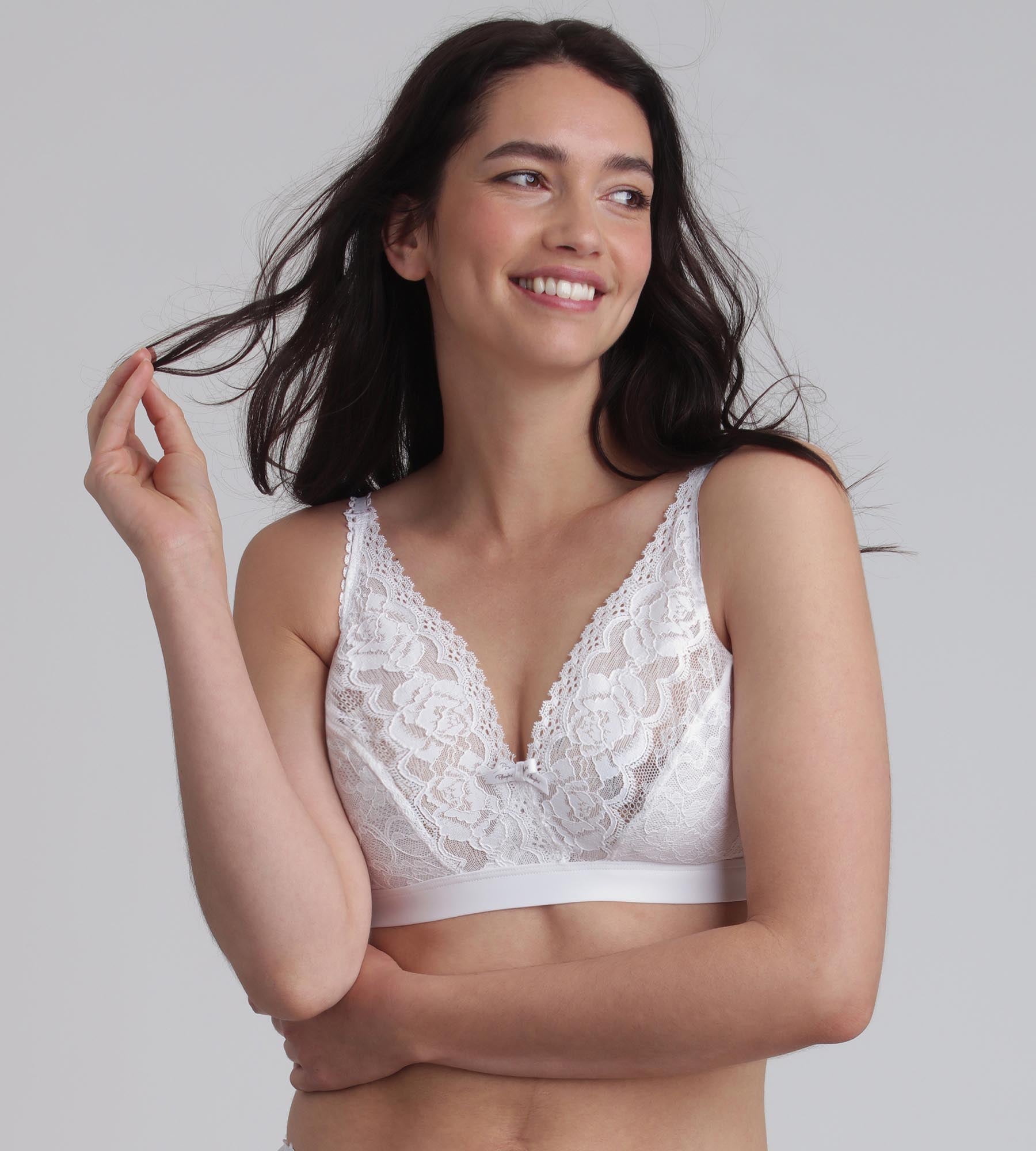 Playtex® Reggiseno senza ferretto bianco Flowery Lace Riciclato