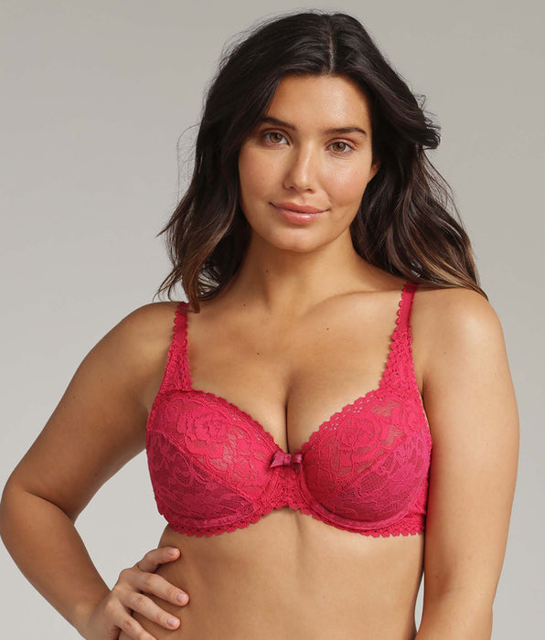 Playtex® Reggiseno con ferretto rosso rubino Flowery Lace Riciclato