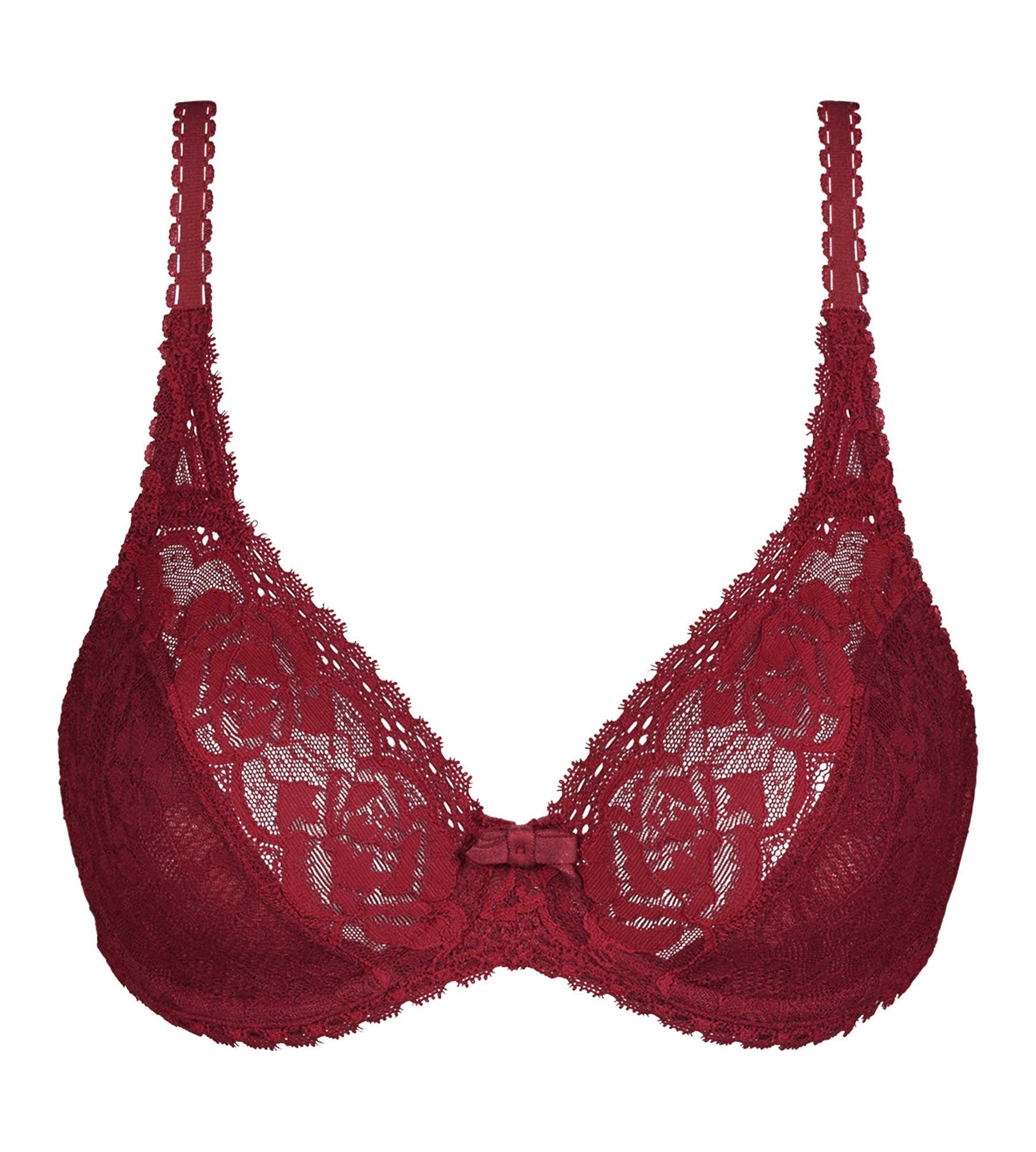 Playtex® Reggiseno con ferretto rosso carminio Flowery Lace Riciclato