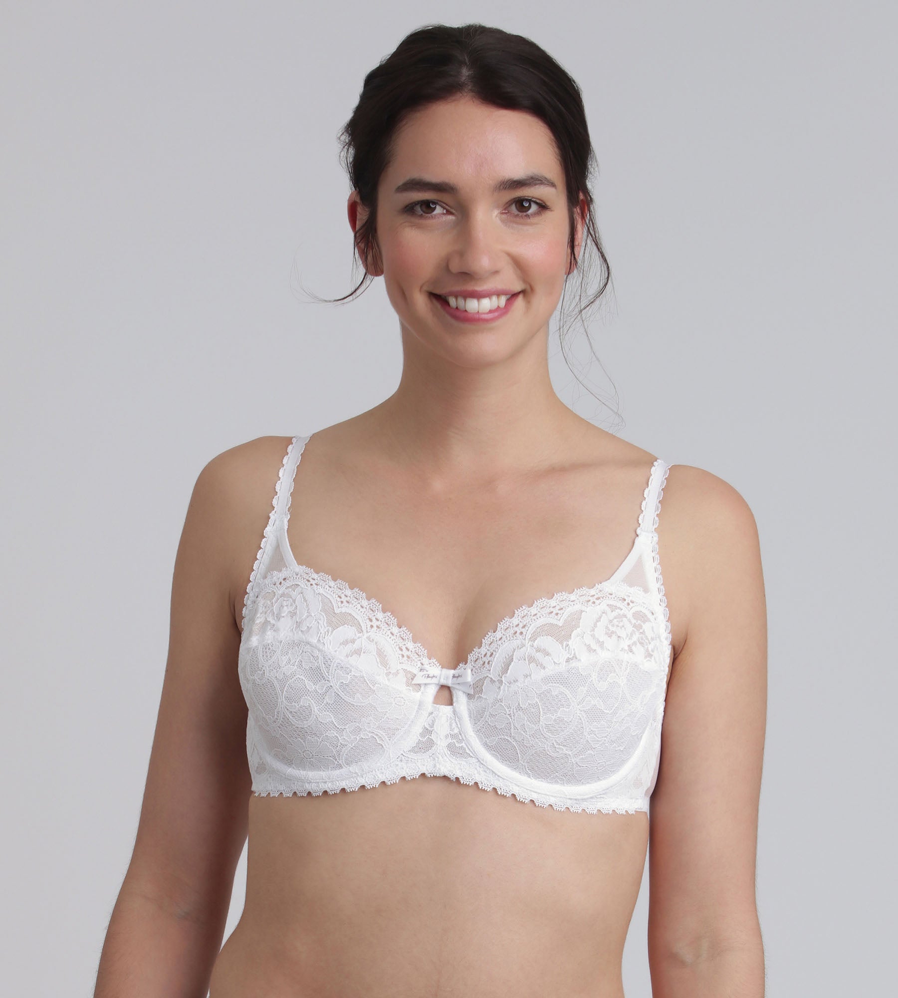 Playtex® Reggiseno balconcino bianco Flowery Lace Riciclato