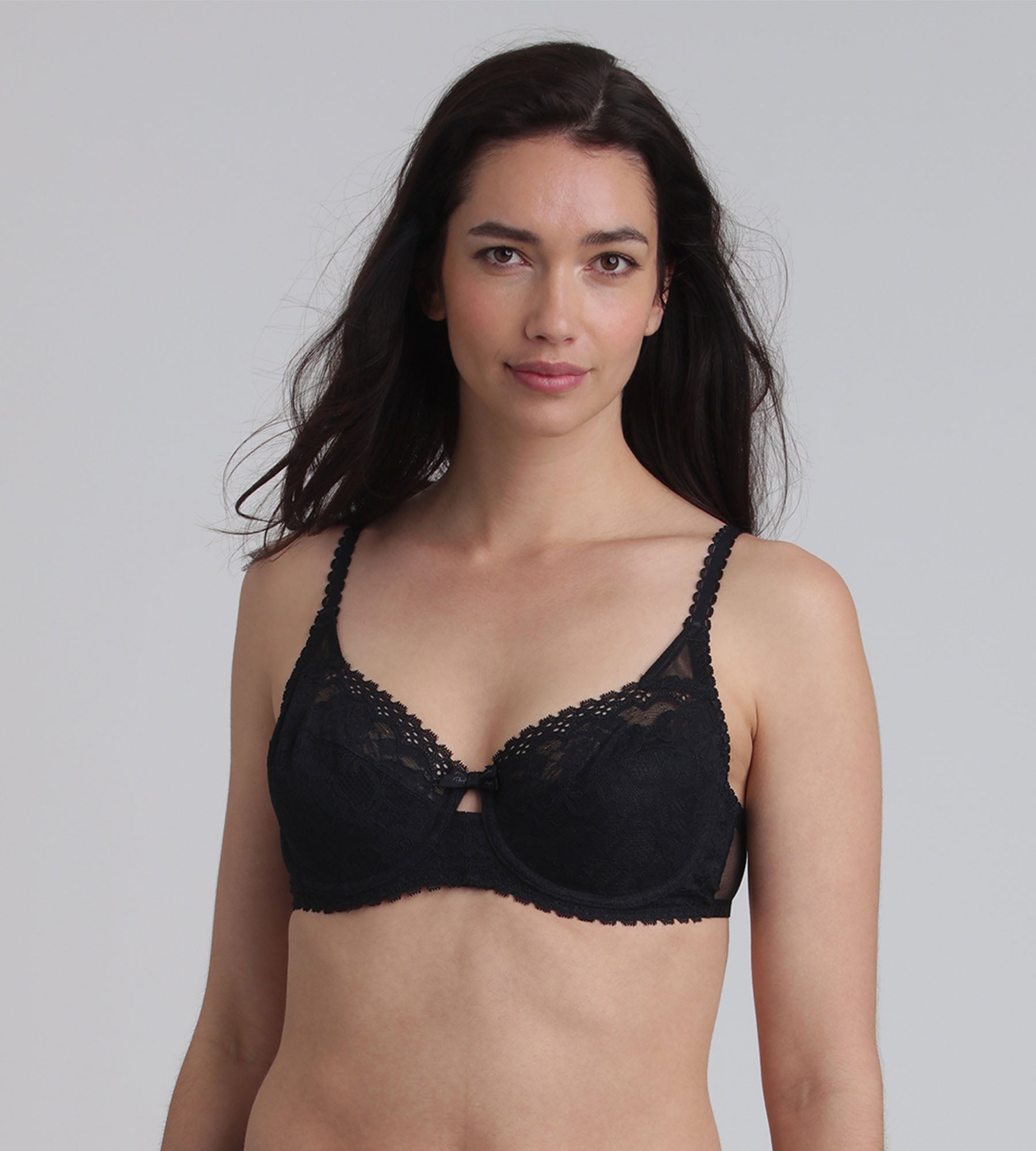 Playtex® Reggiseno balconcino nero Flowery Lace Riciclato