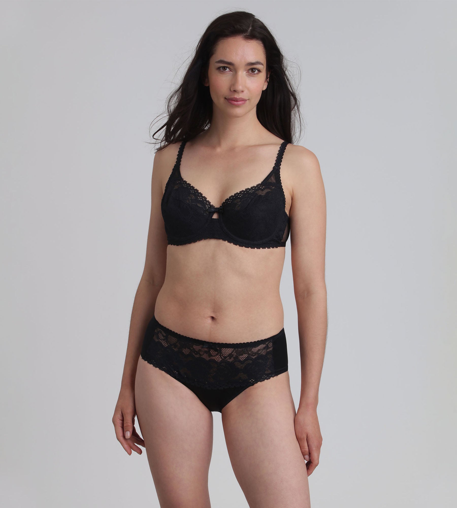Playtex® Reggiseno balconcino nero Flowery Lace Riciclato