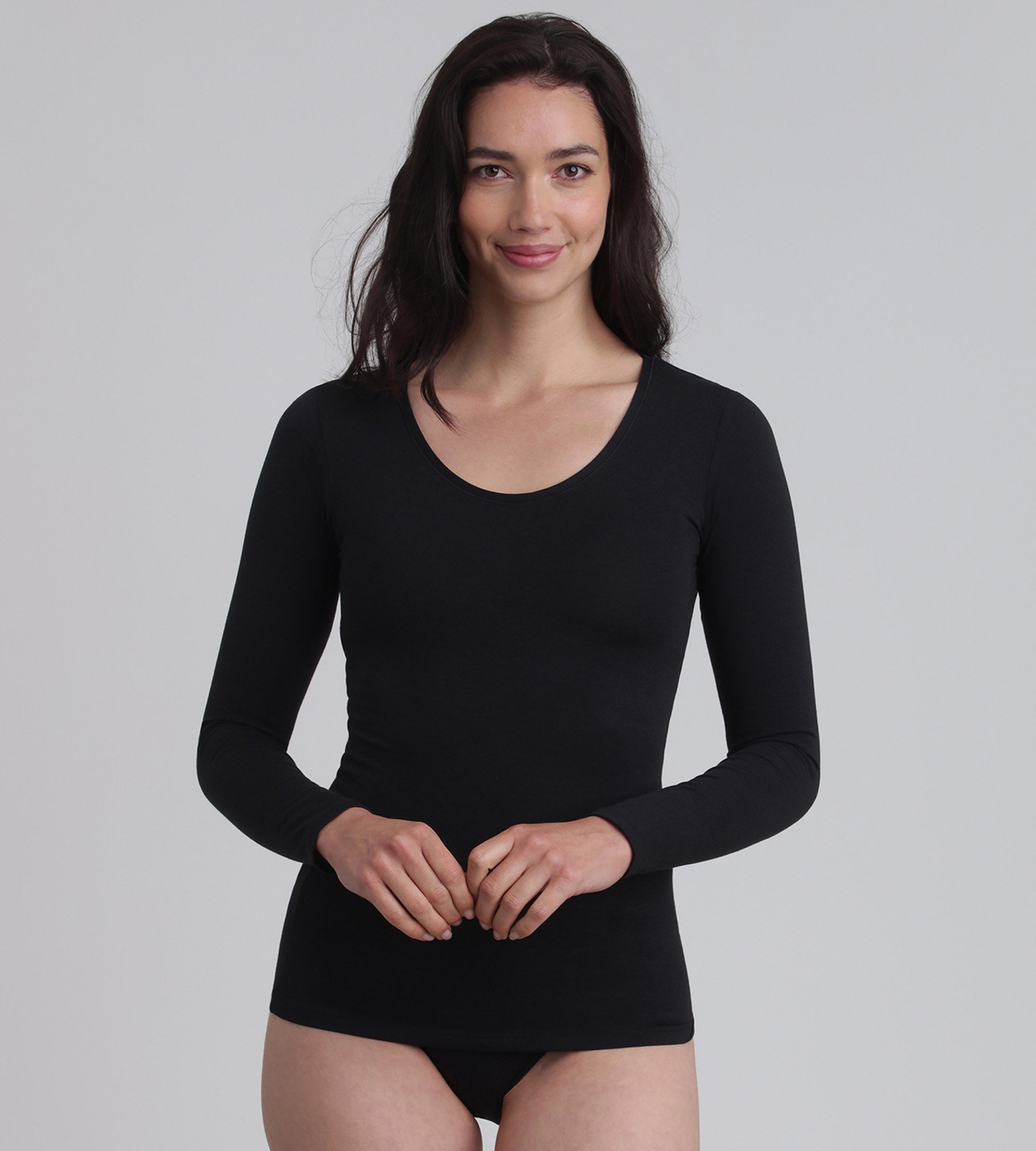 Playtex® Maglietta maniche nera lunghe Thermal Tech