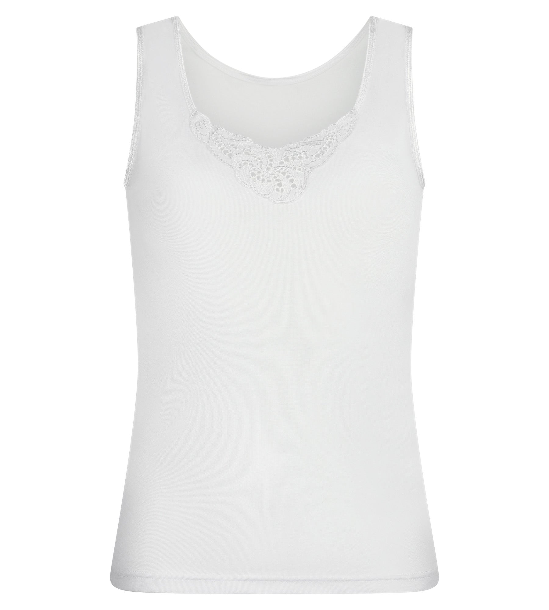 Playtex® Canotta spalla larga bianca Cotton Feminine