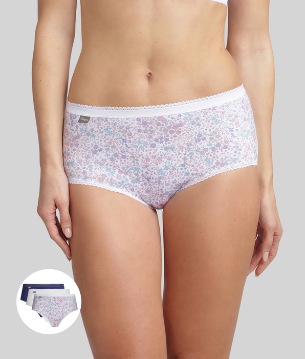 Playtex® Pacco di 3 slip lavanda Cotone Stretch