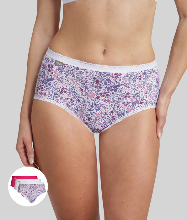Playtex® Pacco di 3 slip viola Cotone Stretch