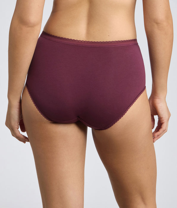Playtex® Set di 3 slip viola, beige, stampa floreale Cotone Stretch