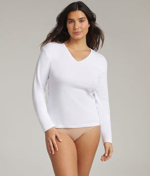 Maglietta maniche lunghe bianca Thermal Natural