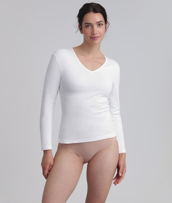 Playtex® Maglietta maniche lunghe bianca Thermal Natural