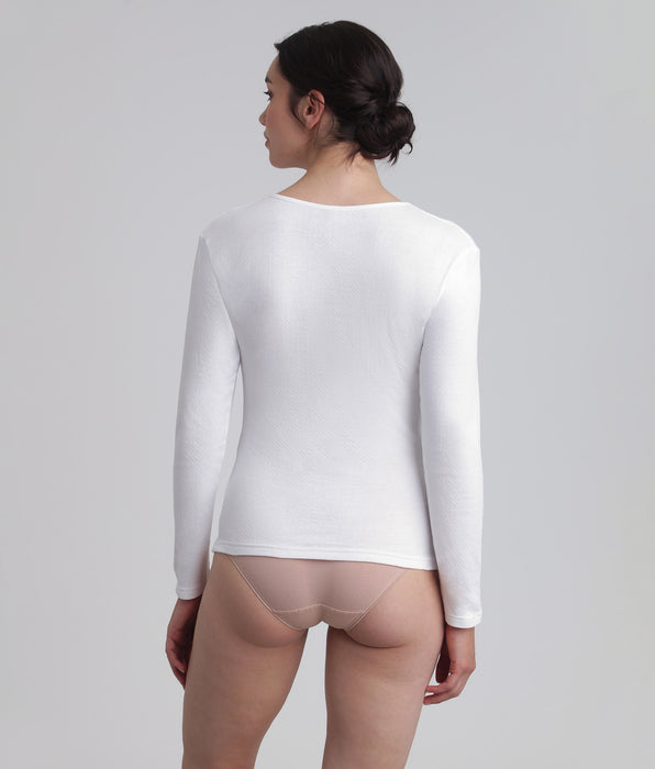 Playtex® Maglietta maniche lunghe bianca Thermal Natural