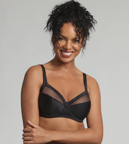 Playtex Reggiseno con Ferretto a Balconcino in Pizzo Supporto Perfetto x1 Donna, Nero, 6D