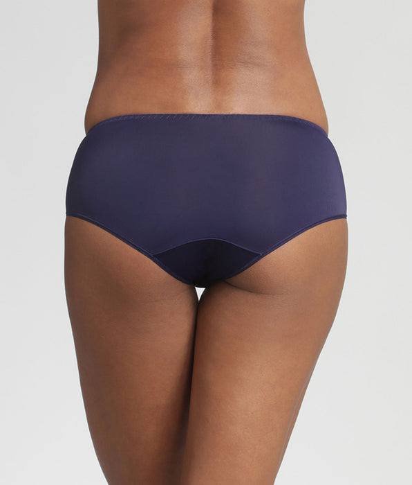 Playtex® Slip midi di pizzo blu marino Essential Elegance Embroidery