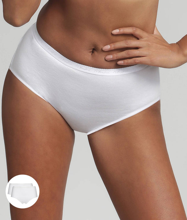 Playtex® Pacco da 2 slip midi bianchi Cotone Bio