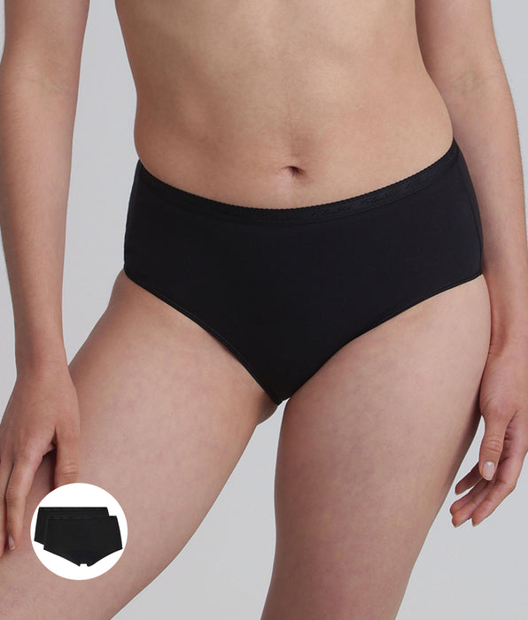 Playtex® Pacco da 2 slip neri Cotone Bio