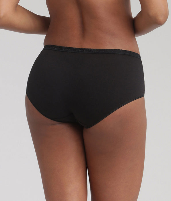 Playtex® Pacco da 3 slip midi neri Cotone Bio