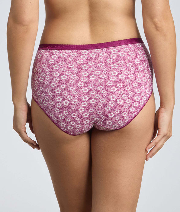 Playtex® Set di 3 slip rosso, viola e stampa floreale Cotone Bio