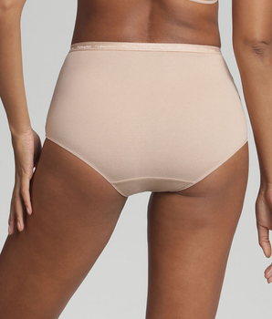 Pacco da 2 slip vita alta beige Cotone Bio