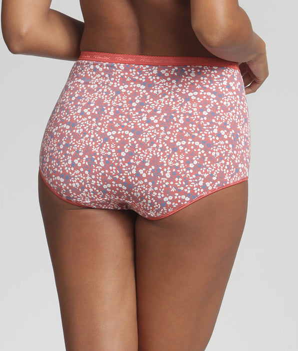 Playtex® Pacco da 3 slip vita alta blu oceano, rosa antico, stampato Cotone Bio