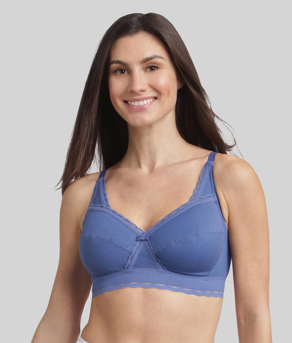 Playtex® Reggiseno senza ferretto blu cobalto Criss Cross Cotone Bio