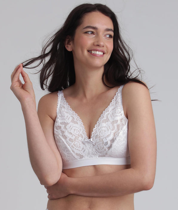 Playtex® Reggiseno senza ferretto bianco Flowery Lace Riciclato