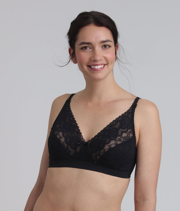Playtex® Reggiseno senza ferretto nero Flowery Lace Riciclato