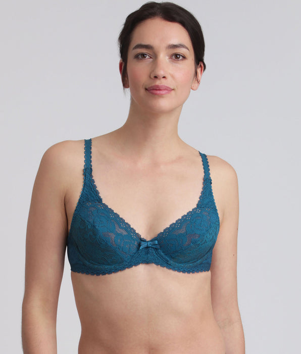 Playtex® Reggiseno con ferretto verde pino Flowery Lace Riciclato