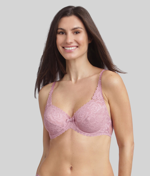 Playtex® Reggiseno a balconcino con ferretto rosa orchidea Flowery Lace Riciclato
