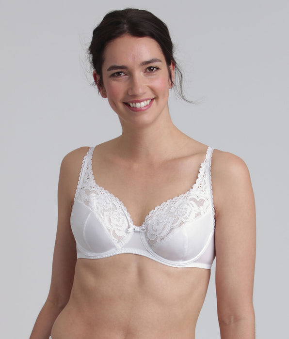 Playtex® Reggiseno con ferretto bianco Flowery Lace Micro Riciclato