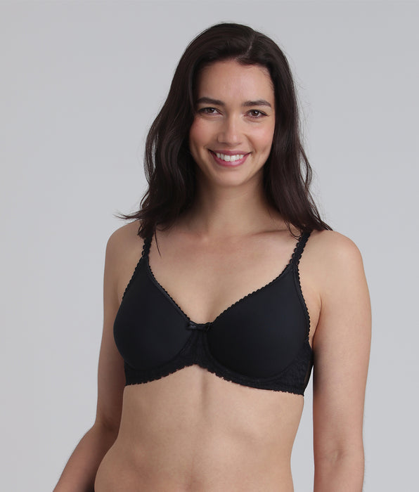 Playtex® Reggiseno spacer con ferretto nero Flowery Lace Riciclato