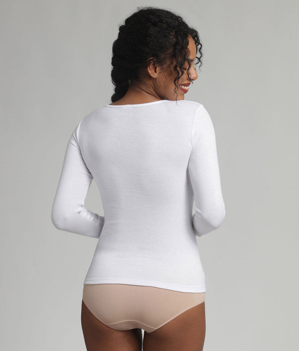 Playtex® Maglietta a maniche lunghe bianca Coton Liberty