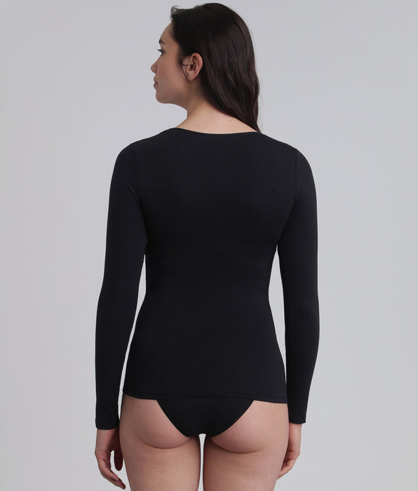 Playtex® Maglietta maniche nera lunghe Thermal Tech