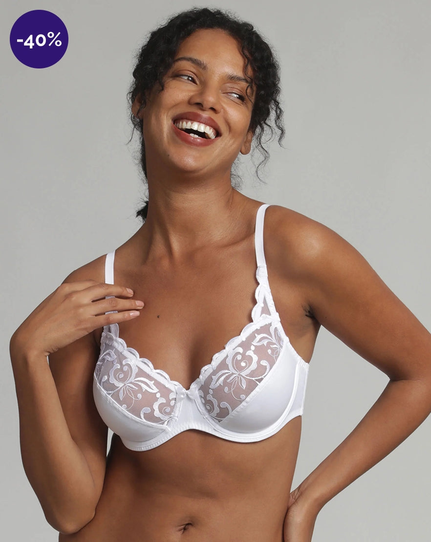 Playtex Reggiseno con Ferretto in Microfibra Flower Elegance Comfort e Playtex Reggiseno con Ferretto in Microfibra Flower Elegance Comfort e